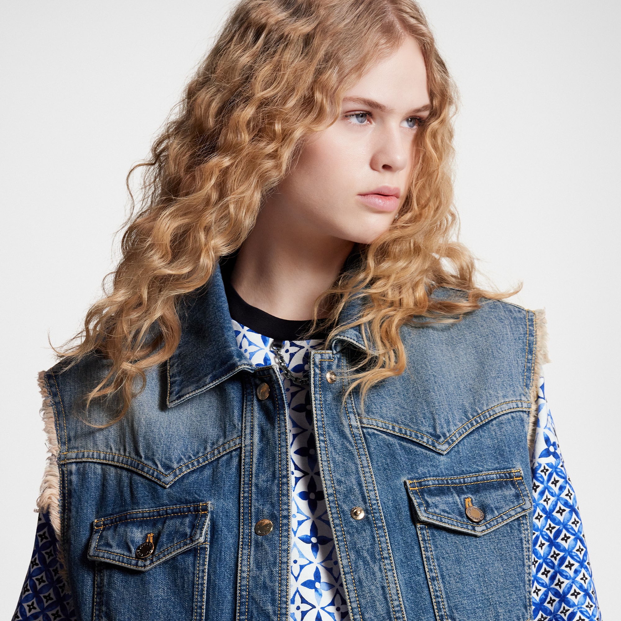 Sleeveless deals trucker jacket